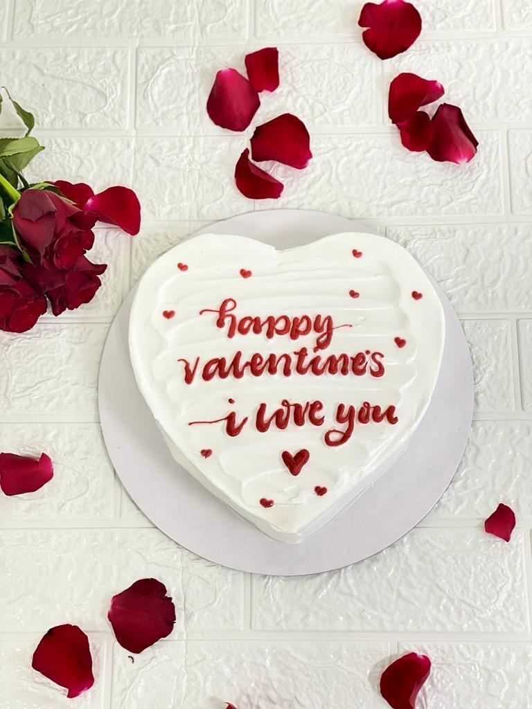 Love Cake-Heart shape white
